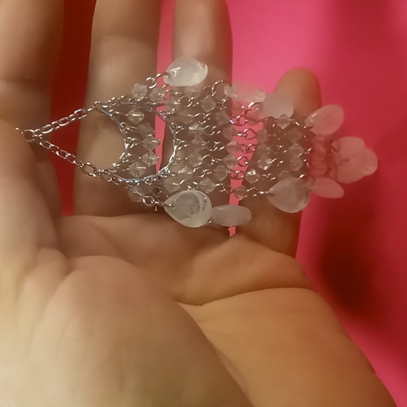 Chain drop waterfall earrings. - Picture 6 of 6